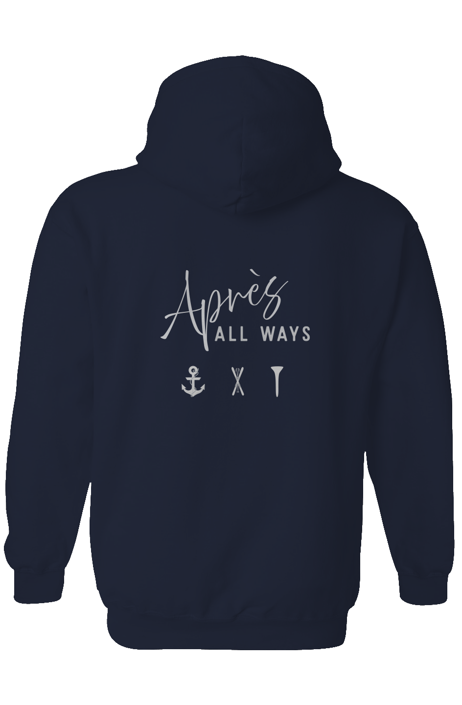Apres All Ways Made In USA Pullover Hoodies white gray graphics 