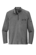 Front view of a gray Nike Dri-FIT half-zip pullover with a black Après All Ways chest logo and black Nike Swoosh on the sleeve.